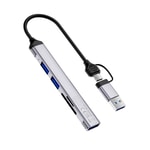 Wiwu Wi-HB003 Zolo Serisi USB3.0 + USB2.0 + SD/TF Bağlantılı Type-C USB-A 5in1 Hub