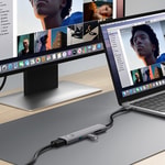 Wiwu Wi-HB8001 Travel Serisi 8in1 HDMI (4K@60Hz) Girişli 100W PD Type-C Hub Bağlantı İstasyonu