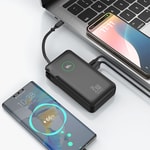 Wiwu Wi-P049 Noble Serisi Type-C Kablolu Dijital LED Göstergeli Powerbank PD 35W 10000mAh