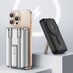 Wiwu Wi-P056 Taşınabilir Wireless Şarj ve PD Hızlı Şarj Özellikli Powerbank 15W 10000mAh