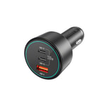 Wiwu Wi-QC026 Starship Serisi Hızlı Şarj Özellikli Dual Type-C + USB-A Portlu Araç Şarj Aleti 200W