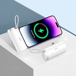 Wiwu Wi-W026 Capsule Serisi 2in1 Mini Taşınabilir Standlı Askılı Type-C PD Powerbank 5000mAh