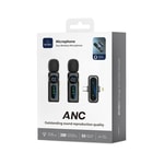 Wiwu Wi-WM007 2in1 Type-C ve Lightning Portlu ANC Özellikli Kablosuz Yaka Mikrofonu