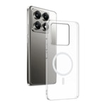 Xiaomi 14T Pro Kamera Korumalı M-Safe Şarj Özellikli Şeffaf Zore London Sert PC Kapak