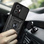 Xiaomi Mi 11T 5G Kılıf Magnetik Standlı Kamera Korumalı Zore Sürgülü Vega Kapak