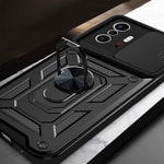 Xiaomi Mi 11T 5G Kılıf Magnetik Standlı Kamera Korumalı Zore Sürgülü Vega Kapak