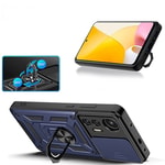 Xiaomi Mi 12 Lite Kılıf Magnetik Standlı Kamera Korumalı Zore Sürgülü Vega Kapak