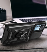 Xiaomi Mi 12T Kılıf Magnetik Standlı Kamera Korumalı Zore Sürgülü Vega Kapak