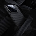 Xiaomi Mi 14 Kılıf M-safe Özellikli Karbon Fiber Benks Essential ArmorAir 600D Kevlar Kapak