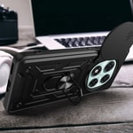 Xiaomi Poco X7 Kılıf Magnetik Standlı Kamera Korumalı Zore Sürgülü Vega Kapak