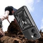 Xiaomi Poco X7 Pro Kılıf Magnetik Standlı Kamera Korumalı Zore Sürgülü Vega Kapak