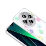 Xiaomi Redmi 14C 4G Kılıf Şeffaf Figürlü Zore Folk Sert Kapak