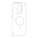 Xiaomi Redmi 15C Kamera Korumalı M-Safe Şarj Özellikli Şeffaf Zore London Sert PC Kapak