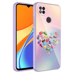 Xiaomi Redmi 9C Kılıf Kamera Korumalı Desenli Sert Silikon Zore Epoksi Kapak