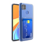 Xiaomi Redmi 9C Kılıf Kartlıklı Şeffaf Zore Setra Clear Silikon Kapak