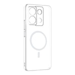 Xiaomi Redmi Note 13 Pro 4G Kamera Korumalı M-Safe Şarj Özellikli Şeffaf Zore London Sert PC Kapak
