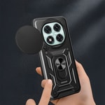 Xiaomi Redmi Note 14 Pro 5G Kılıf Magnetik Standlı Kamera Korumalı Zore Sürgülü Vega Kapak