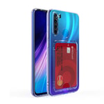 Xiaomi Redmi Note 8 Kılıf Kartlıklı Şeffaf Zore Setra Clear Silikon Kapak