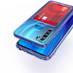 Xiaomi Redmi Note 8 Kılıf Kartlıklı Şeffaf Zore Setra Clear Silikon Kapak