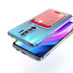 Xiaomi Redmi Note 8 Pro Kılıf Kartlıklı Şeffaf Zore Setra Clear Silikon Kapak