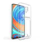 Xiaomi Redmi Note 9 Pro Kılıf Kartlıklı Şeffaf Zore Setra Clear Silikon Kapak