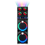 Zore GD-2126 Dijital LED Göstergeli FM Radyolu Mikrofonlu RGB TWS Çift 12 inç Stereo Bass Kablosuz Karaoke Hoparlör