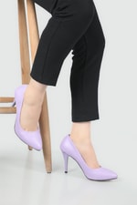 11 Cm Topuklu Stiletto Lila Kadın Ayakkabı Sitare 09 Kadın Yüksek Topuklu Carla Bella C BELLA SR-09-1 Kadın Stiletto