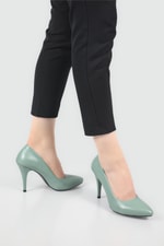11 Cm Topuklu Stiletto Mint Yeşil Kadın Ayakkabı Sitare 09 Kadın Yüksek Topuklu Carla Bella C BELLA SR-09-1 Kadın Stiletto