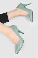11 Cm Topuklu Stiletto Mint Yeşil Kadın Ayakkabı Sitare 09 Kadın Yüksek Topuklu Carla Bella C BELLA SR-09-1 Kadın Stiletto