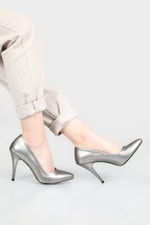 11 Cm Topuklu Stiletto Platin Kadın Ayakkabı Sitare 09 Kadın Yüksek Topuklu Carla Bella C BELLA SR-09-1 Kadın Stiletto