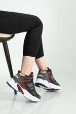 Air Basket Siyah Bordo Unisex Spor Ayakkabı 212-1401 Unisex Günlük Spor Ayakkabı M.P M.P 212-1401 UNİSEX BASKET