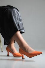 Alçak Topuk Kadeh Ökçeli Turuncu Kadın Ayakkabı ALYA Kadın Stiletto Carla Bella My Bella Alya 22K