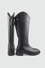 Arkadan Fermuarlı Kadın Çizme Siyah Kadın Çizme Keçeli Shoes 020 Kadın Rahat / Confort Anatomik Keçeli Keçeli Shoes 020 Kadın 26K