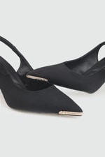arkası açık topuklu Siyah Zara Kadın Topuklu MY BELLA MHÇ-074 Kadın Stiletto MY BELLA My Bella TLT-101 Kadın 26Y