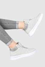 Bilekten Boğazlı Basket Gri Unisex Spor Ayakkabı 222-2689 Unisex Günlük Spor Ayakkabı M.P M.P 222-2689 UNİSEX SPOR 22K