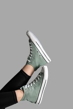 Boğazlı Keten Converse Mint Yeşil Unisex Spor Ayakkabı 201 Unisex Günlük Spor Ayakkabı Beınsteps Beinsteps 201 İnce Uzun 23Y