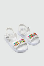boncuklu sandalet Beyaz Çocuk Sandalet 25Y-8307 Çocuk Sandalet Vicco Butiqe 25Y-8307 FİLET