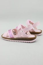 Çapraz Bantlı Cırtlı Pembe Çocuk Sandalet K-29 Çocuk Sandalet Wendy Wendy K-29 Çocuk Sandalet