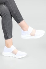 Çorap Model Triko Tül Detaylı Sneakers Beyaz Kadın Spor Ayakkabı OPPACY Kadın Günlük Spor Ayakkabı Beınsteps Beinsteps 602 Oppacy 22y