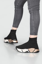 Çorap Model Yüksek Bilekli Sneakers Syh Bej Kadın Spor Ayakkabı RSL-401 Kadın Sneaker Beınsteps Beinsteps RSL-401 22Y