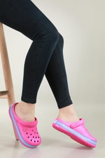 Cross Modeli Fuşya Beyaz Lila Unisex Terlik 0079 Unisex Terlik SONİMİX Sonimix Ceox 0079 Unisex Crocs