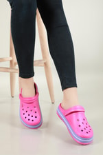 Cross Modeli Fuşya Beyaz Lila Unisex Terlik 0079 Unisex Terlik SONİMİX Sonimix Ceox 0079 Unisex Crocs