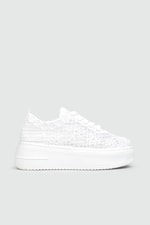 Dantelli Bağcıklı Kalın Taban Beyaz Kadın Spor Ayakkabı Ş-18 Kadın Sneaker Beınsteps Beinsteps Ş-18 22Y