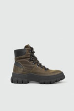 Deri Bağcıklı Fermuarlı Olive Unisex Bot 31121 Unisex Günlük Confort Bot Greyder GREYDER 31121 Unisex Bot 22K