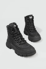 Deri Bağcıklı Fermuarlı Siyah Unisex Bot 31121 Unisex Günlük Confort Bot Greyder GREYDER 31121 Unisex Bot 22K