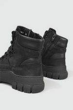 Deri Bağcıklı Fermuarlı Siyah Unisex Bot 31121 Unisex Günlük Confort Bot Greyder GREYDER 31121 Unisex Bot 22K