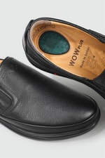 Deri Jelli Ortapedik Rahat Comfort Sıyah Erkek Ayakkabı G-478-1 Erkek Günlük Ayakkabı Wow Plus GAMZE 478-1 BAĞSIZ