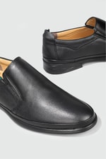 Deri Jelli Ortapedik Rahat Comfort Siyah Erkek Ayakkabı G-532-1 Erkek Rahat / Confort Anatomik Wow Plus WOW PLUS G-532-1 MER POLİ