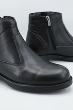 Deri Kürklü Siyah Renda Erkek Bot 6806 Erkek Klasik Bot Bozkaya BOZKAYA 6806 MER KÜRKLÜ BOT