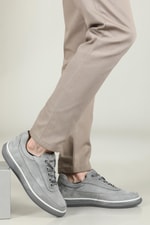 Deri Rahat Comfort Gri Nubuk Erkek Ayakkabı 14590 Erkek Günlük Ayakkabı Greyder GREYDER 14590  MER SNEAKER AYK